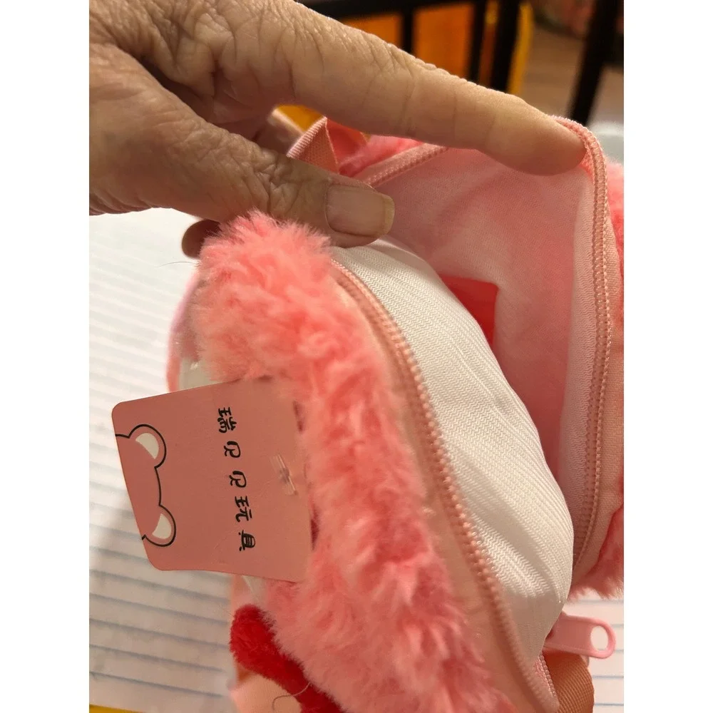 Hello Kitty Plush Crossbody Bag Pink Faux Fur Kids Shoulder Purse Sanrio‎ Style